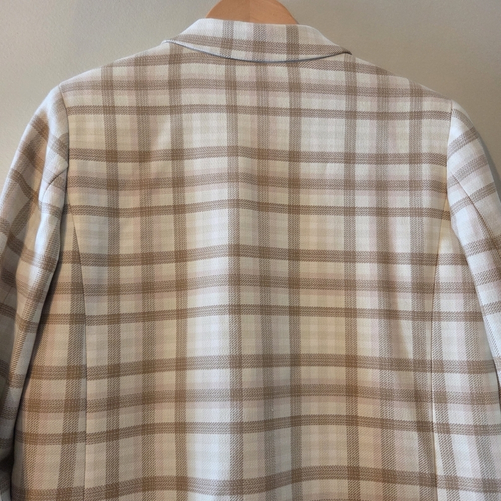 Aritzia Wilfred Destiny Double Breasted Plaid Professional Casual Blazer Size 4 - Picture 15 of 16